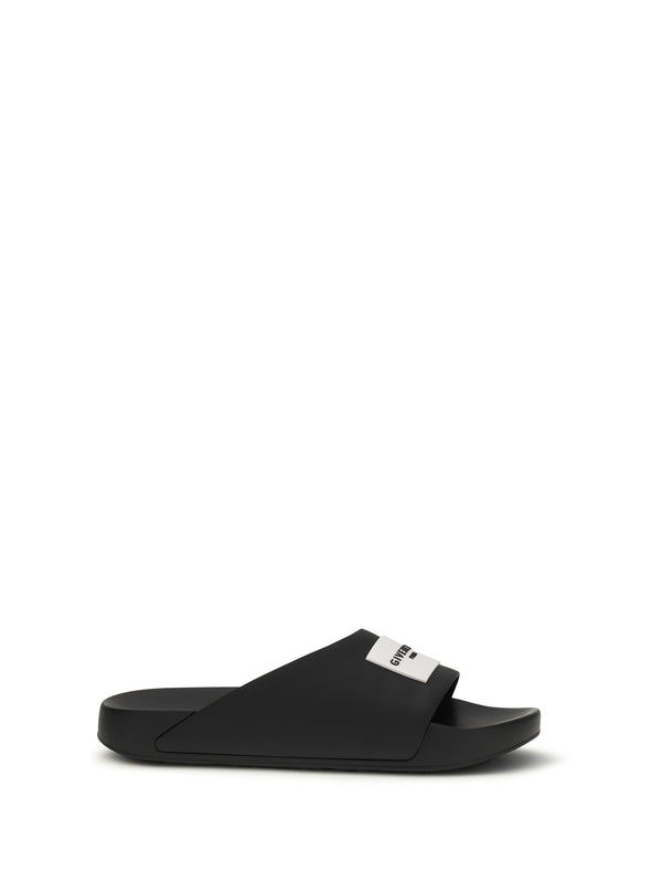 Rubber Slippers Black Sandal