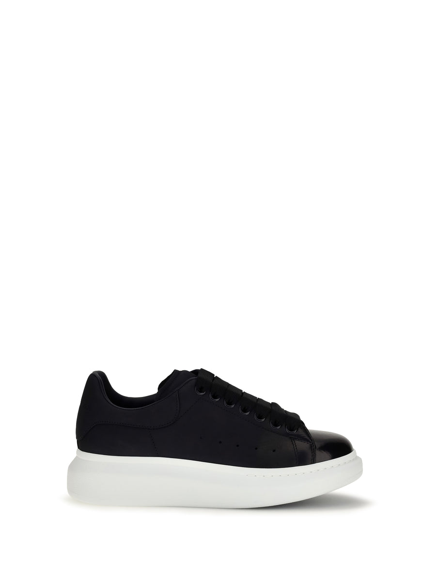 Oversized Sneakers Indigo Leather Blue Trainers