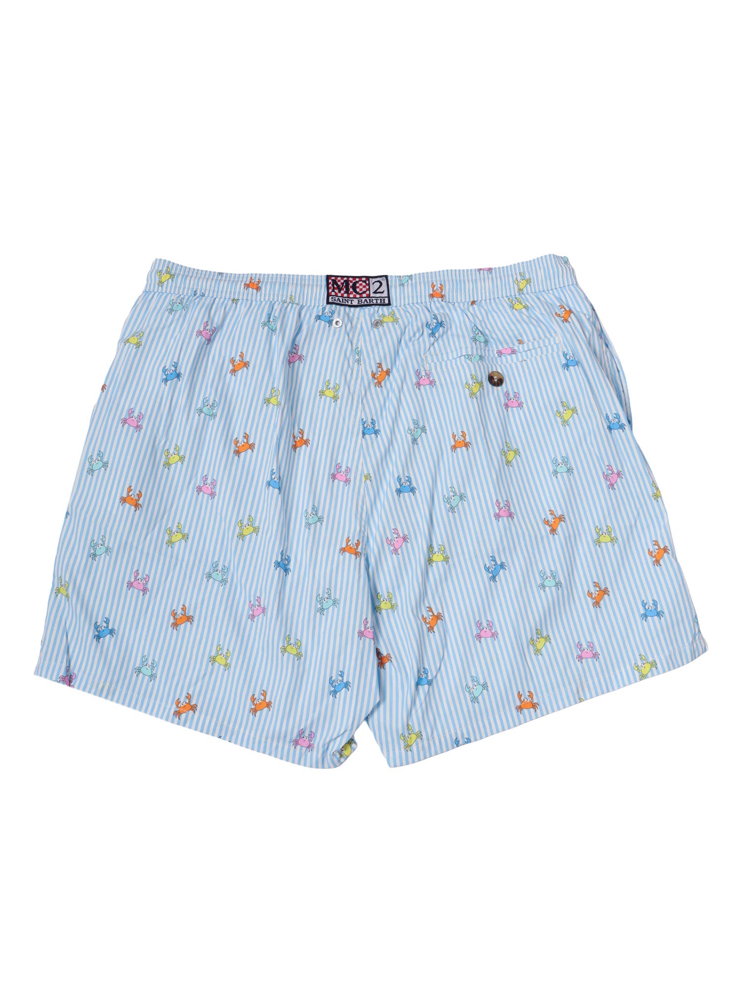 Lighting Micro Stretch-Pinchy Multi Stripes 30 Light Blue Polyester Boxer Mare Bimbo