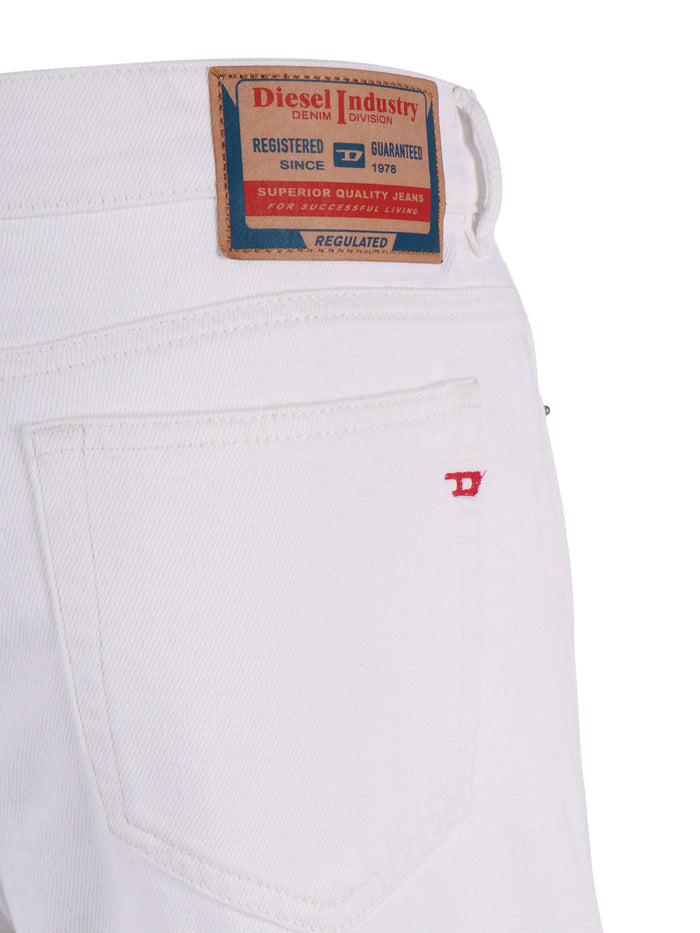 5 Pockets White Cotton Modal/elastomultiester Jean