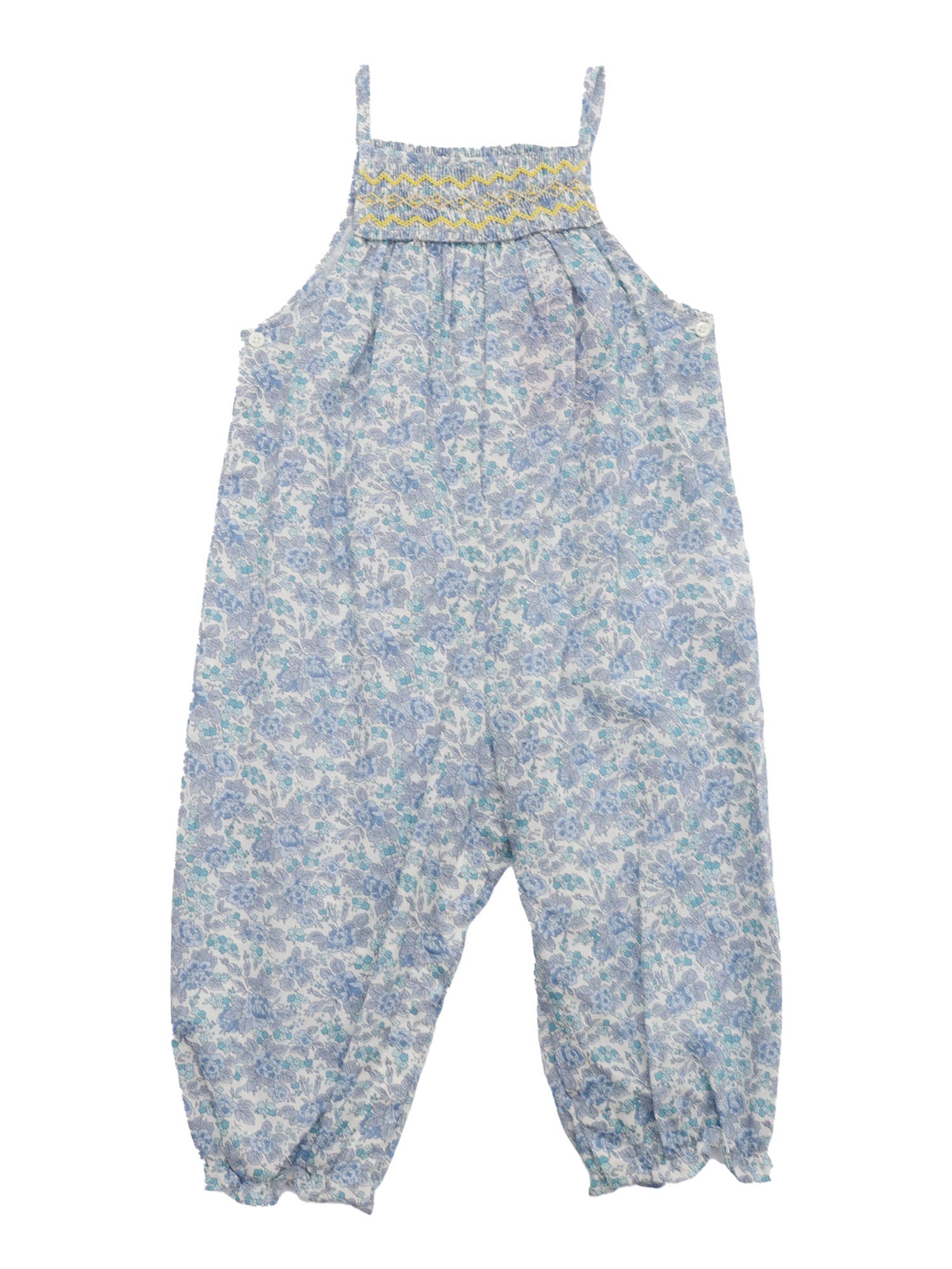 SMOCKEE LILISY JUMPSUIT Light Blue Cotton Dungarees