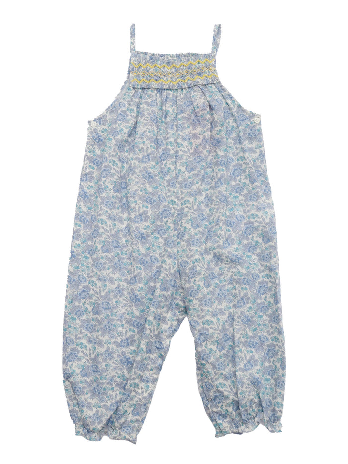 SMOCKEE LILISY JUMPSUIT Light Blue Cotton Dungarees