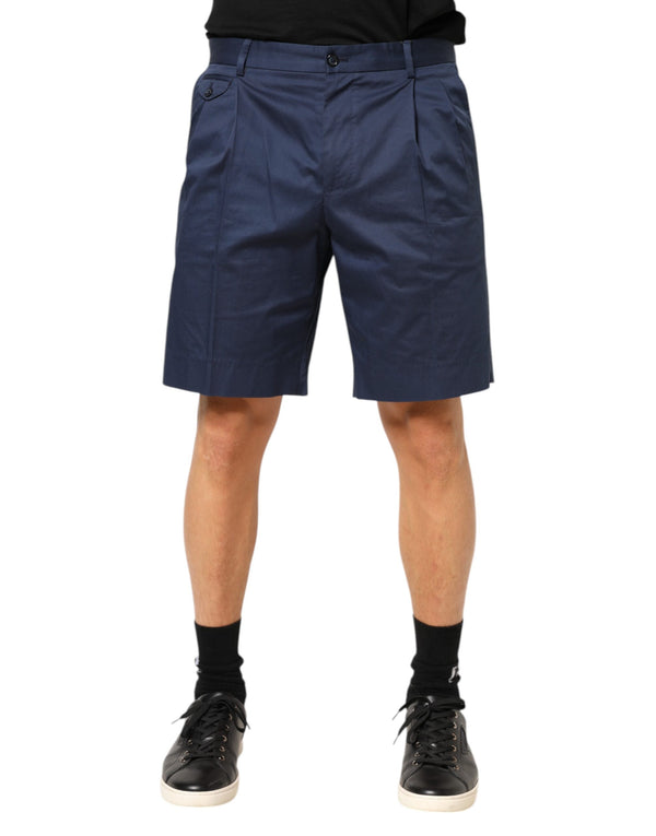 Dolce & Gabbana 97% Cotton bermuda shorts in blue
