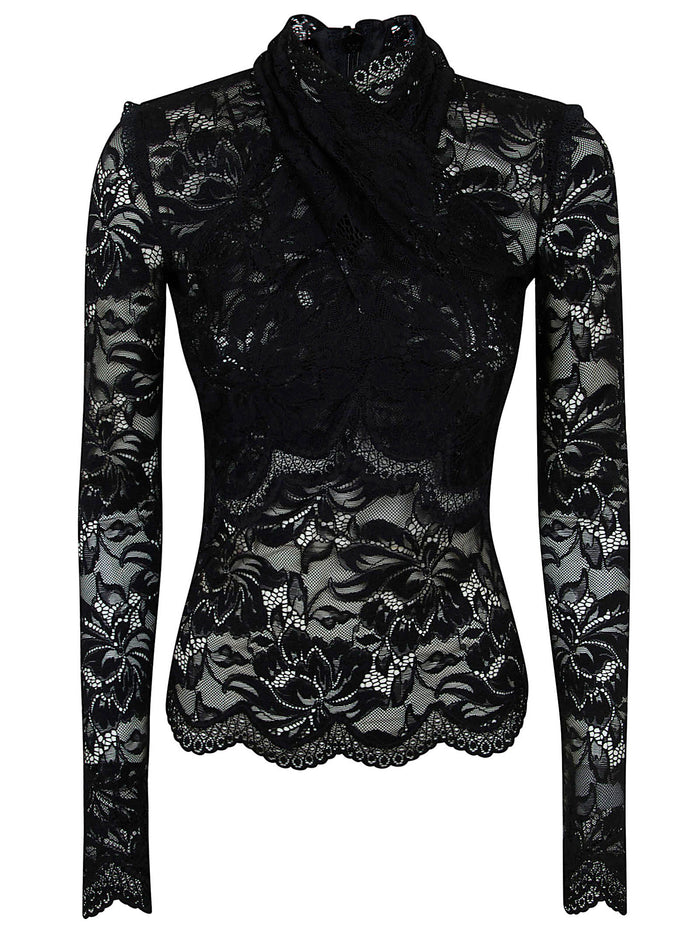 Haut Black Polyamide Elasthanne Maglia