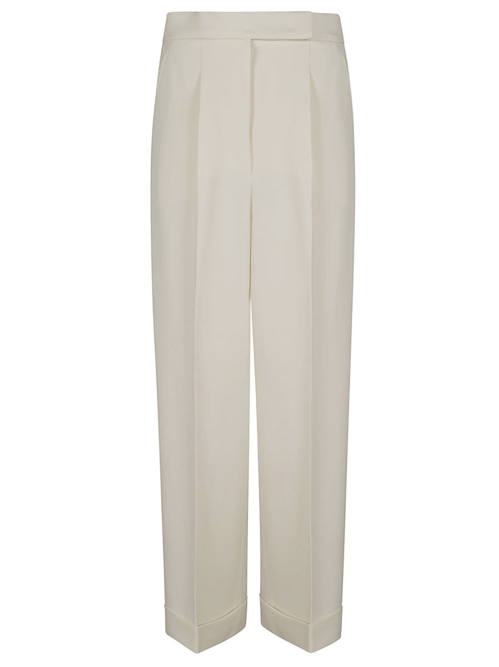 Pantaloni Rugiada White Lana Vergine Ovis Aries