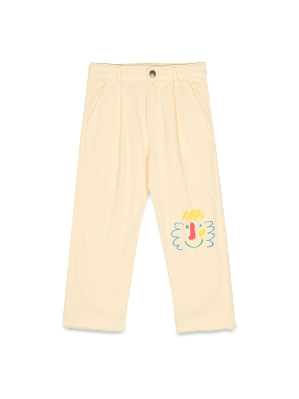 Chino Pants Happy Mask Yellow Bci Cotton Trousers