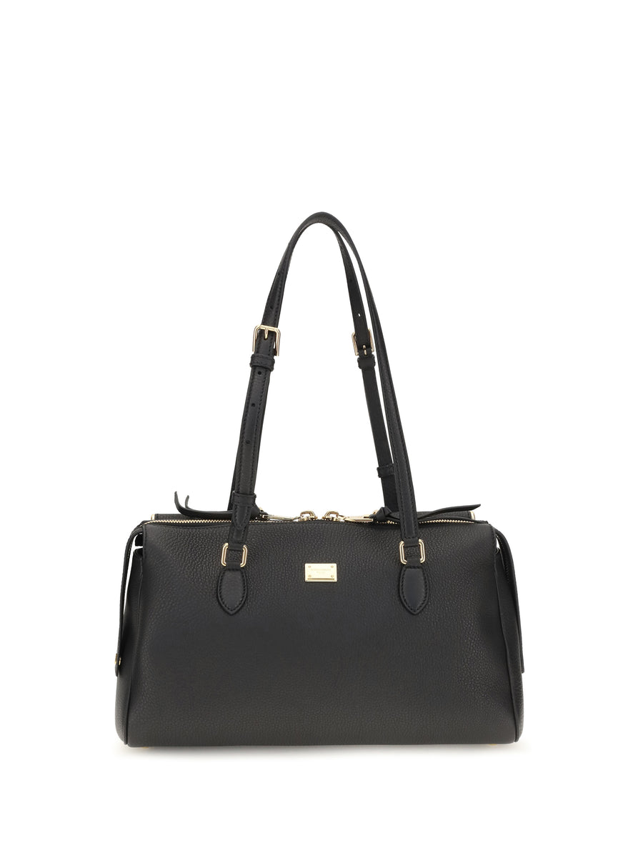 Shoulder Bag Odissea Black Calf Leather