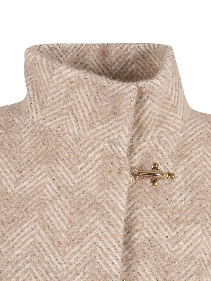 Lined Cape With Hook Beige