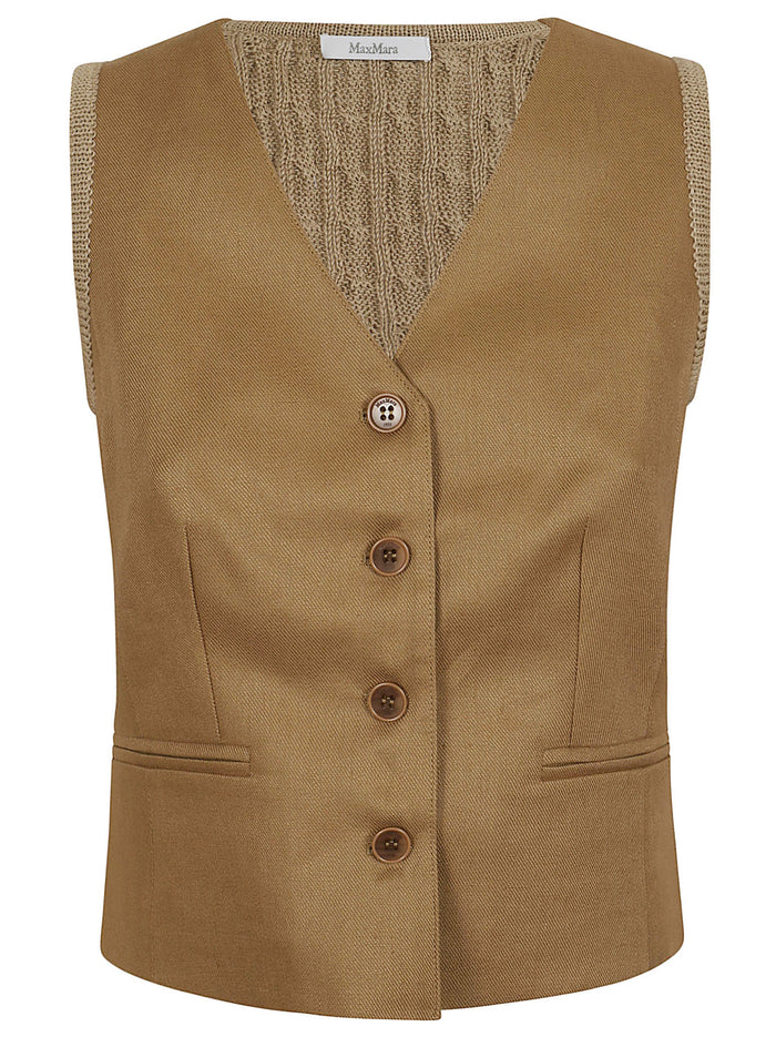 Gilet Calibri Nude & Neutrals Lino