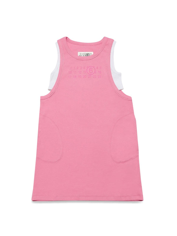 Dress Pink Cotton Elastane