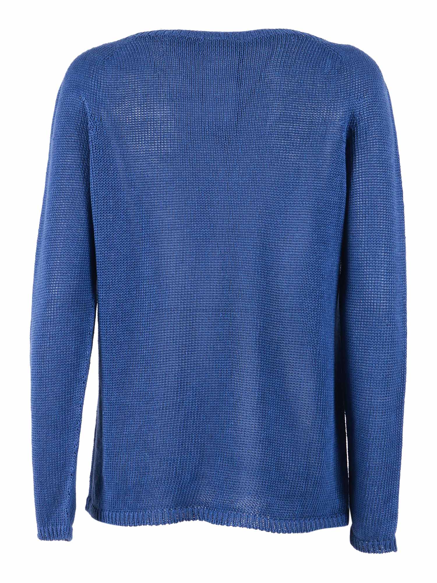 SWEATER Blue Linen Crewneck