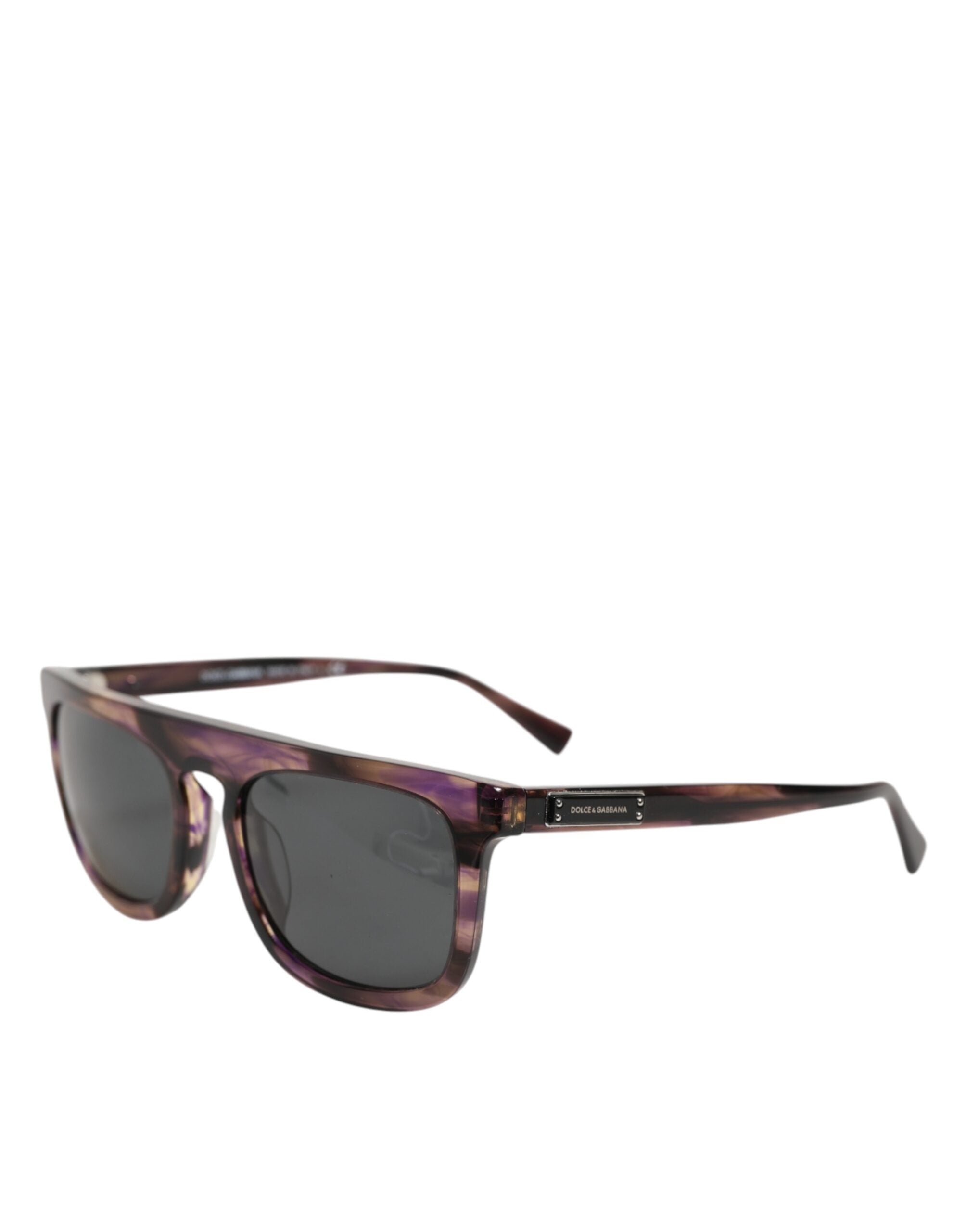 Dg4390f Havana Full Rim Acetate Round Lenses Sunglasses Brown 100