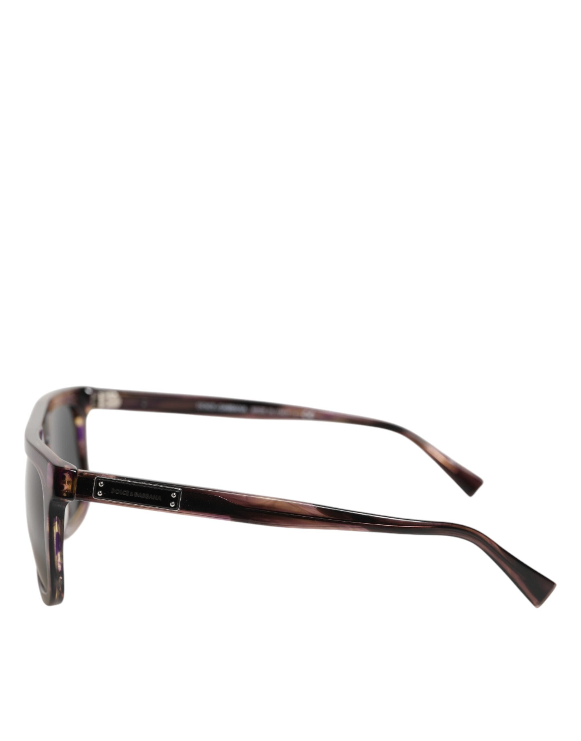 Dg4390f Havana Full Rim Acetate Round Lenses Sunglasses Brown 100