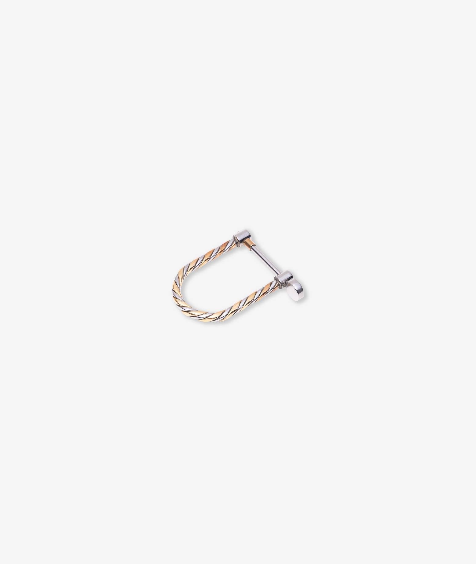 Stainless Steel And Yellow Gold Shackle Shaped Key Holder Neutral