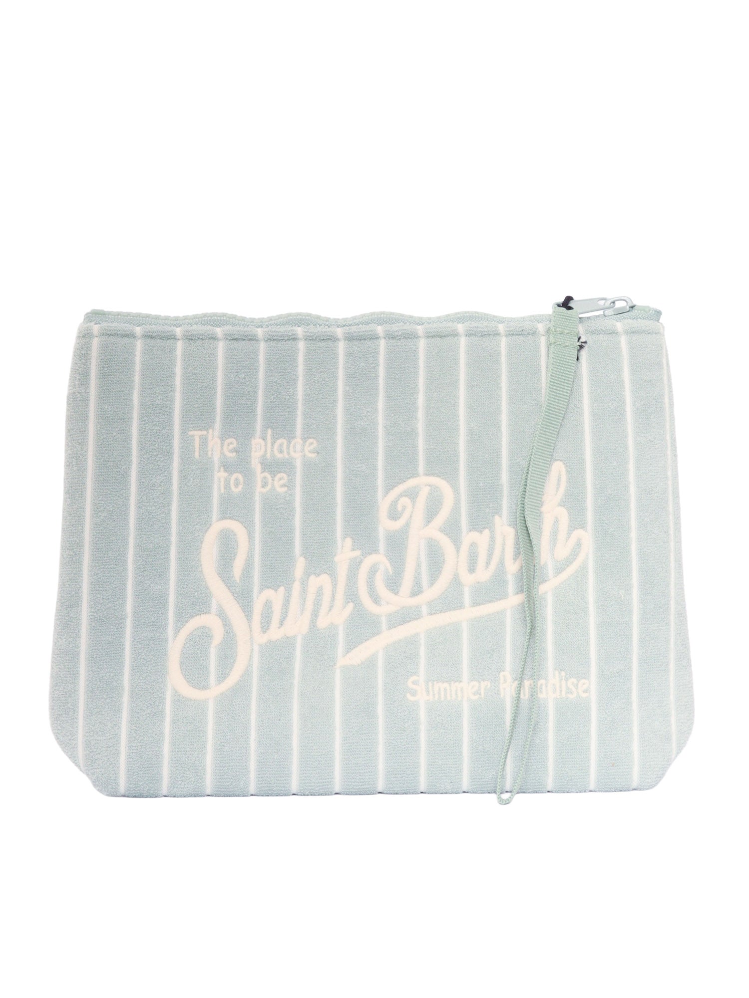 Aline Sponge-Terry Embossed Stripes Tiny V 53 Emb Light Blue Sbr Polyester Handbag