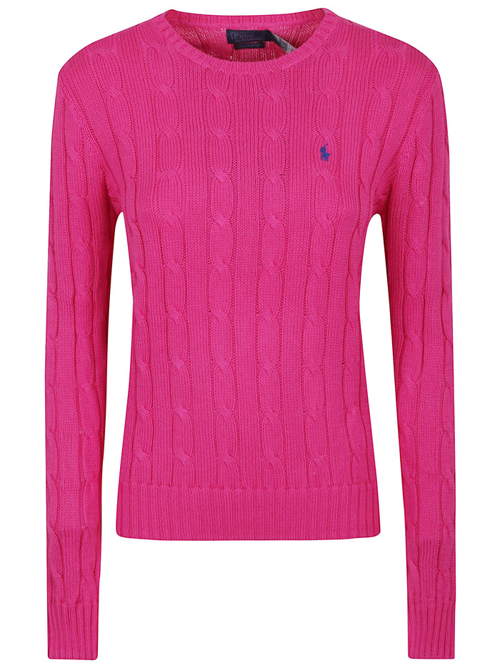 Julianna-long Sleeve-pullover Pink & Purple Cotton Maglia
