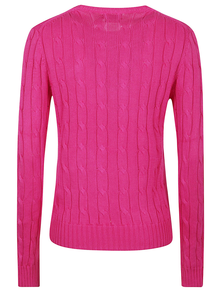 Julianna-long Sleeve-pullover Pink & Purple Cotton Maglia