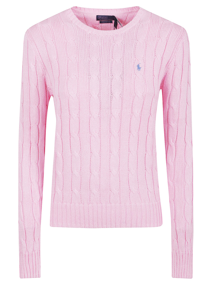 Julianna-long Sleeve-pullover Pink & Purple Cotton Maglia