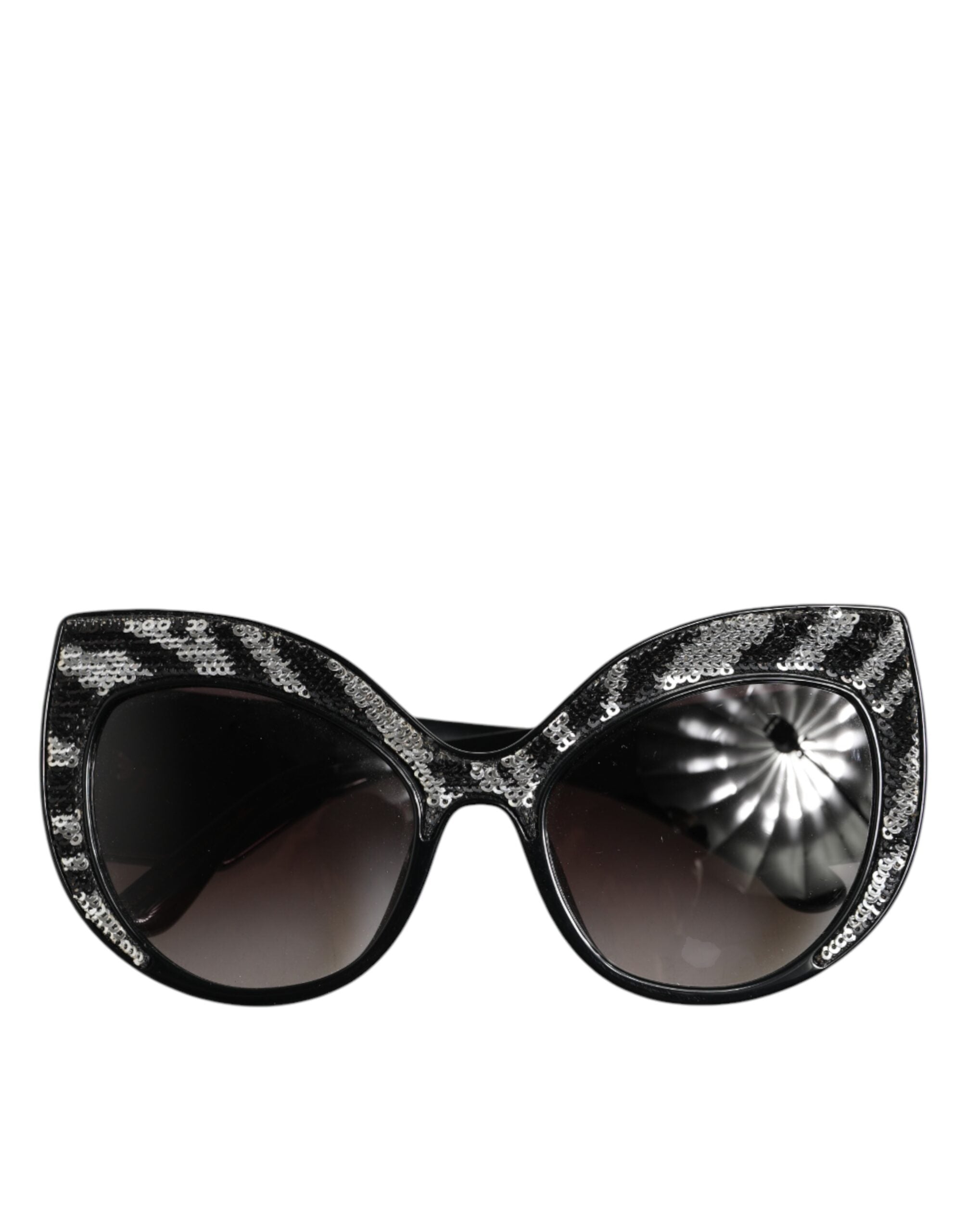 Black Silver Sequin Butterfly Polarized Sunglasses | 100