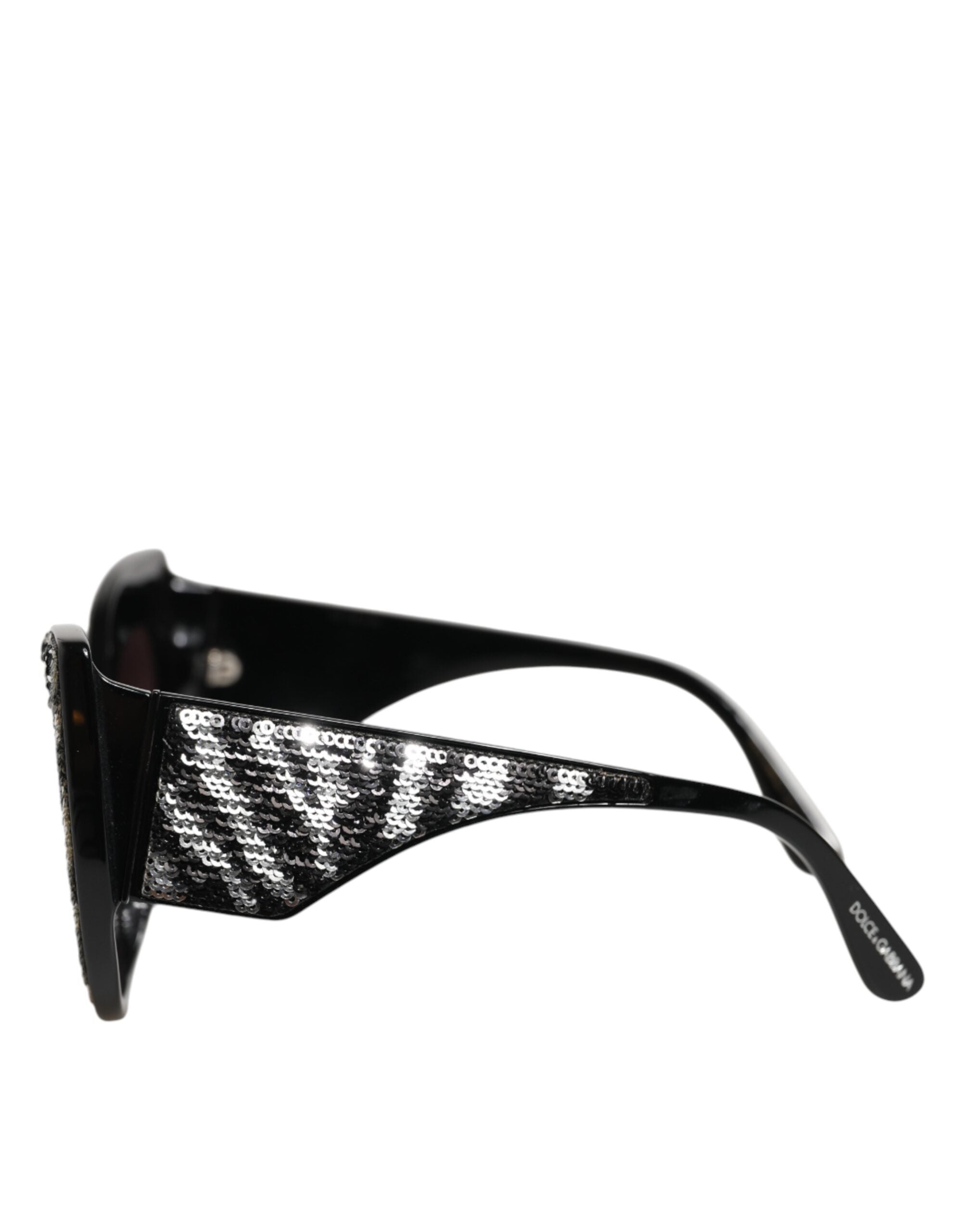 Black Silver Sequin Butterfly Polarized Sunglasses | 100