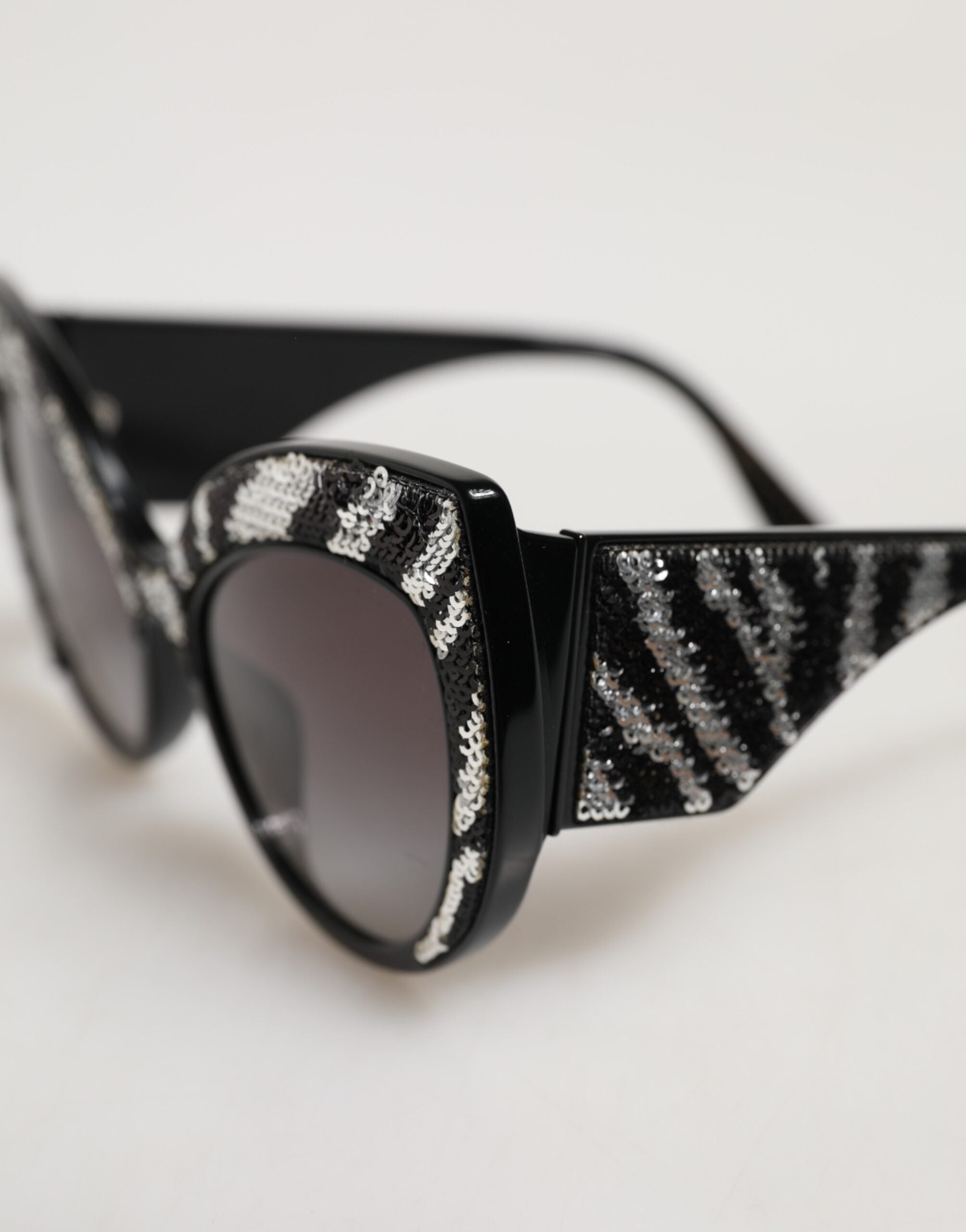 Black Silver Sequin Butterfly Polarized Sunglasses | 100