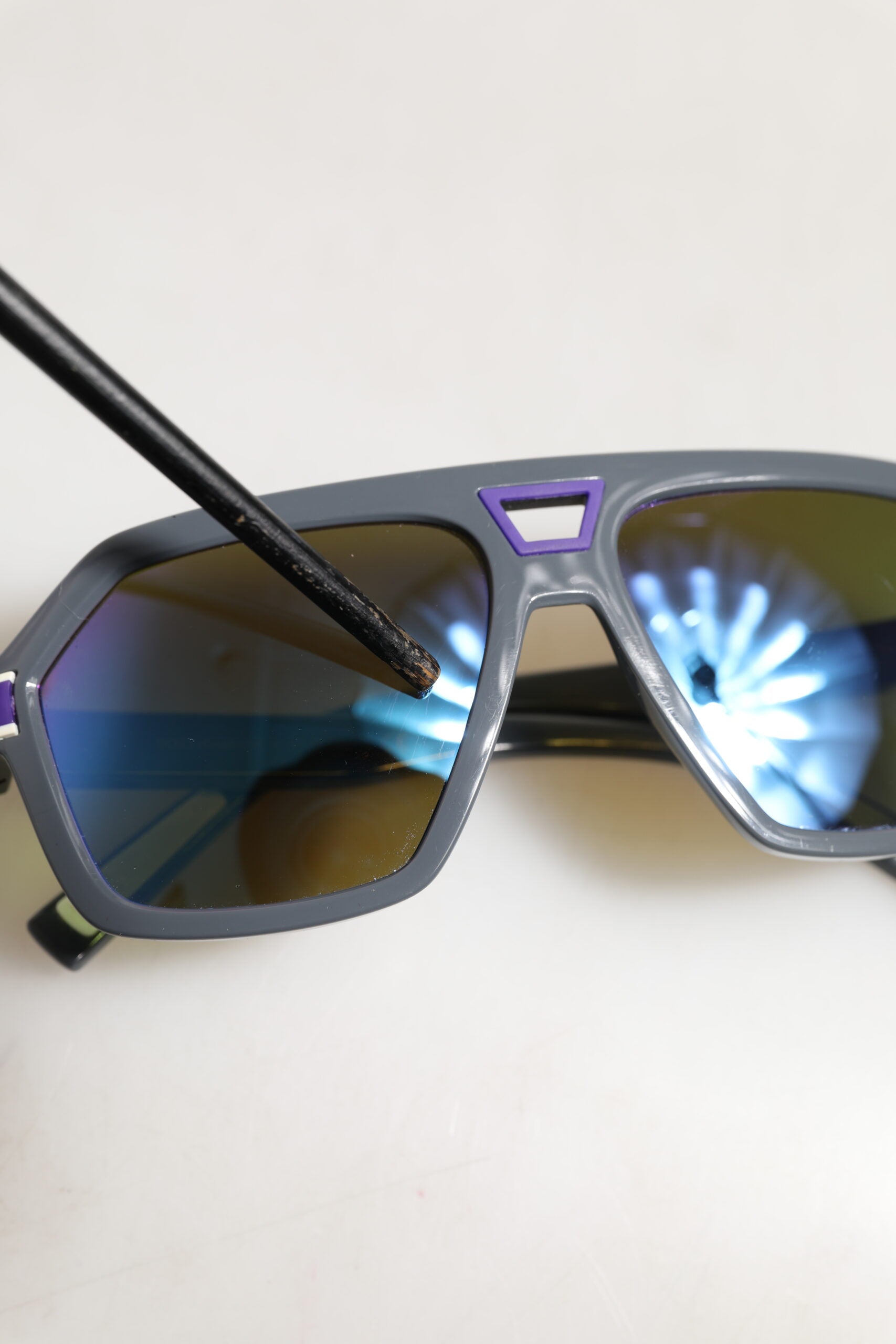 Blue Acetate Aviator Shades Eyewear Sunglasses 100