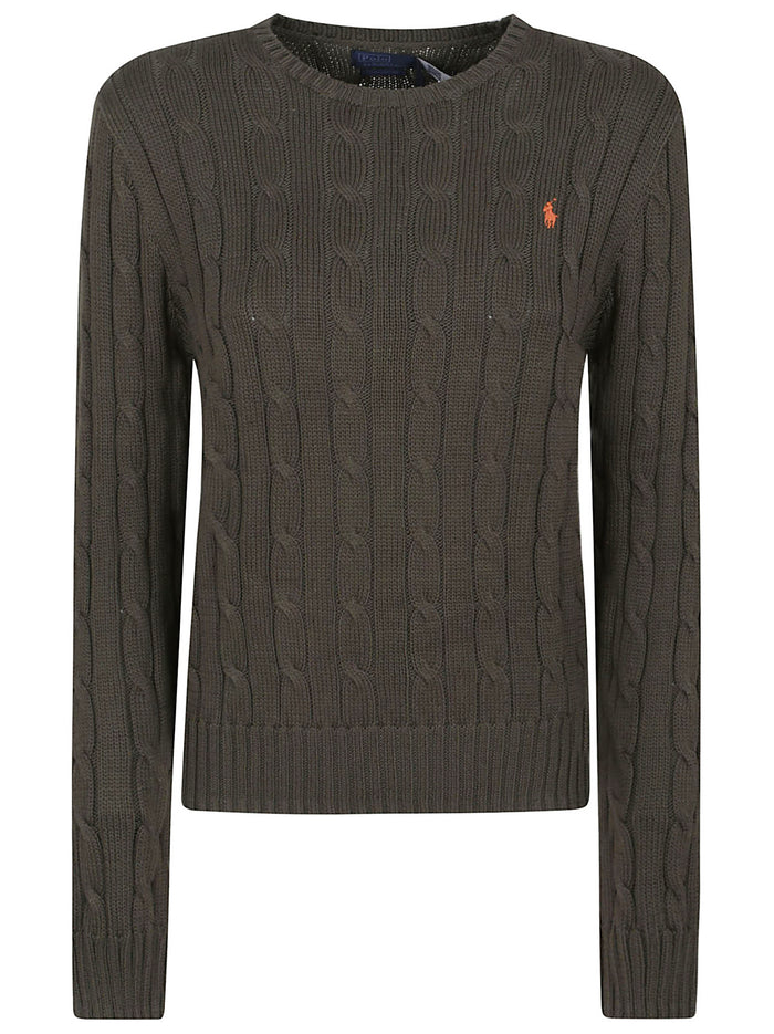 Julianna-long Sleeve-pullover Green Cotton Maglia