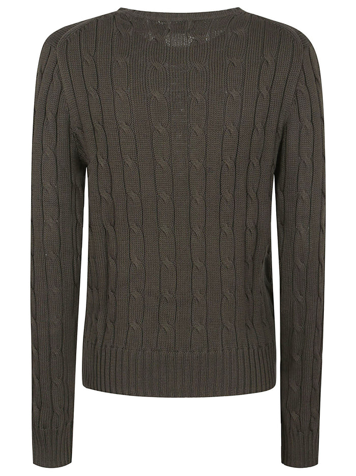 Julianna-long Sleeve-pullover Green Cotton Maglia