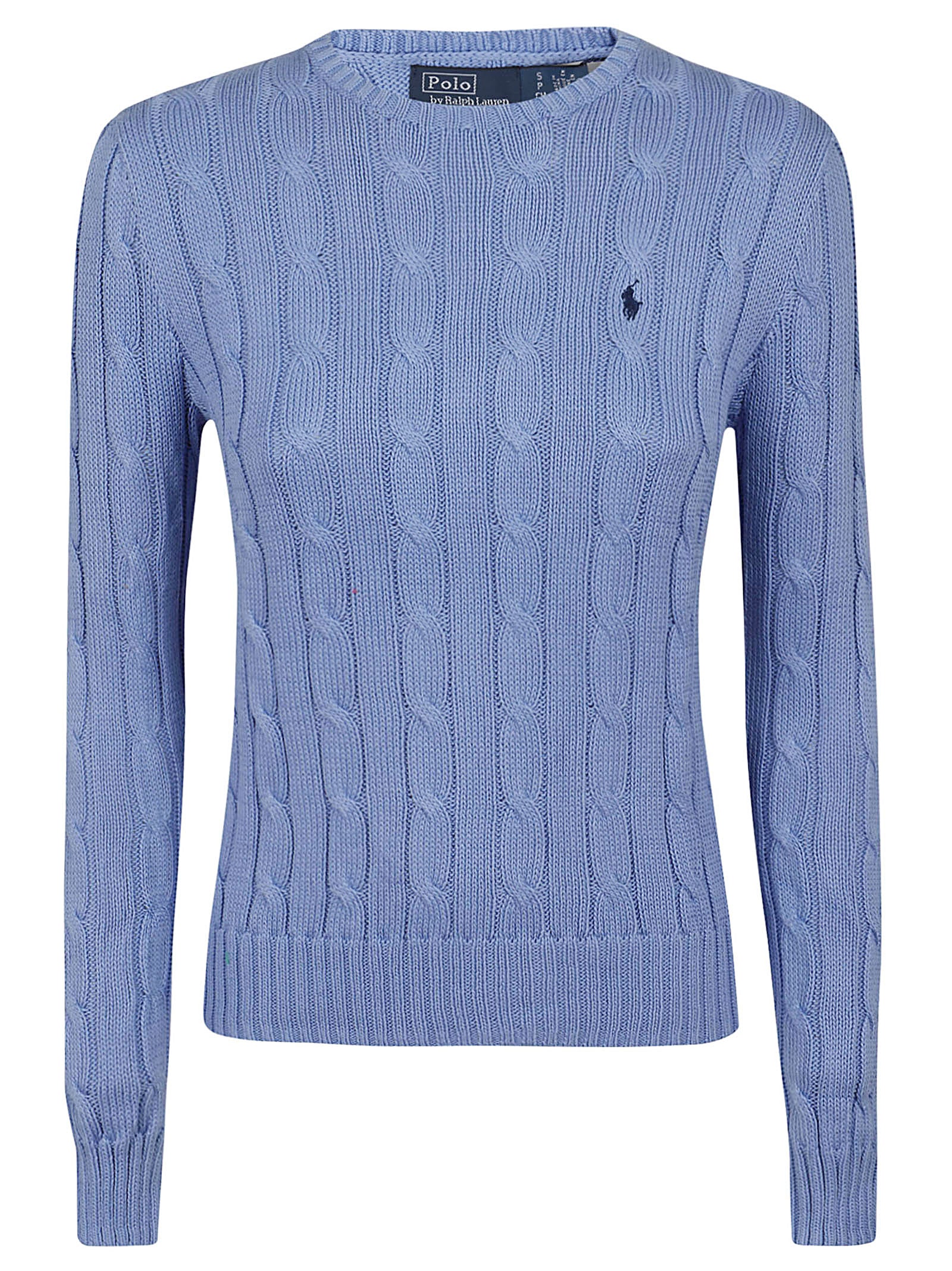 Julianna-long Sleeve-pullover Blue Cotton Maglia