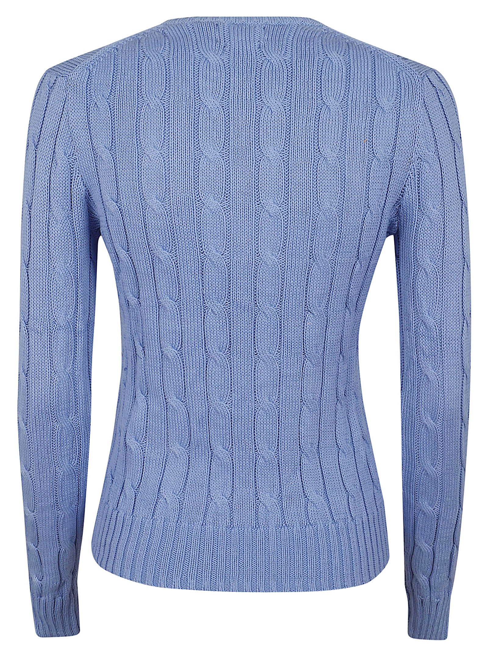 Julianna-long Sleeve-pullover Blue Cotton Maglia