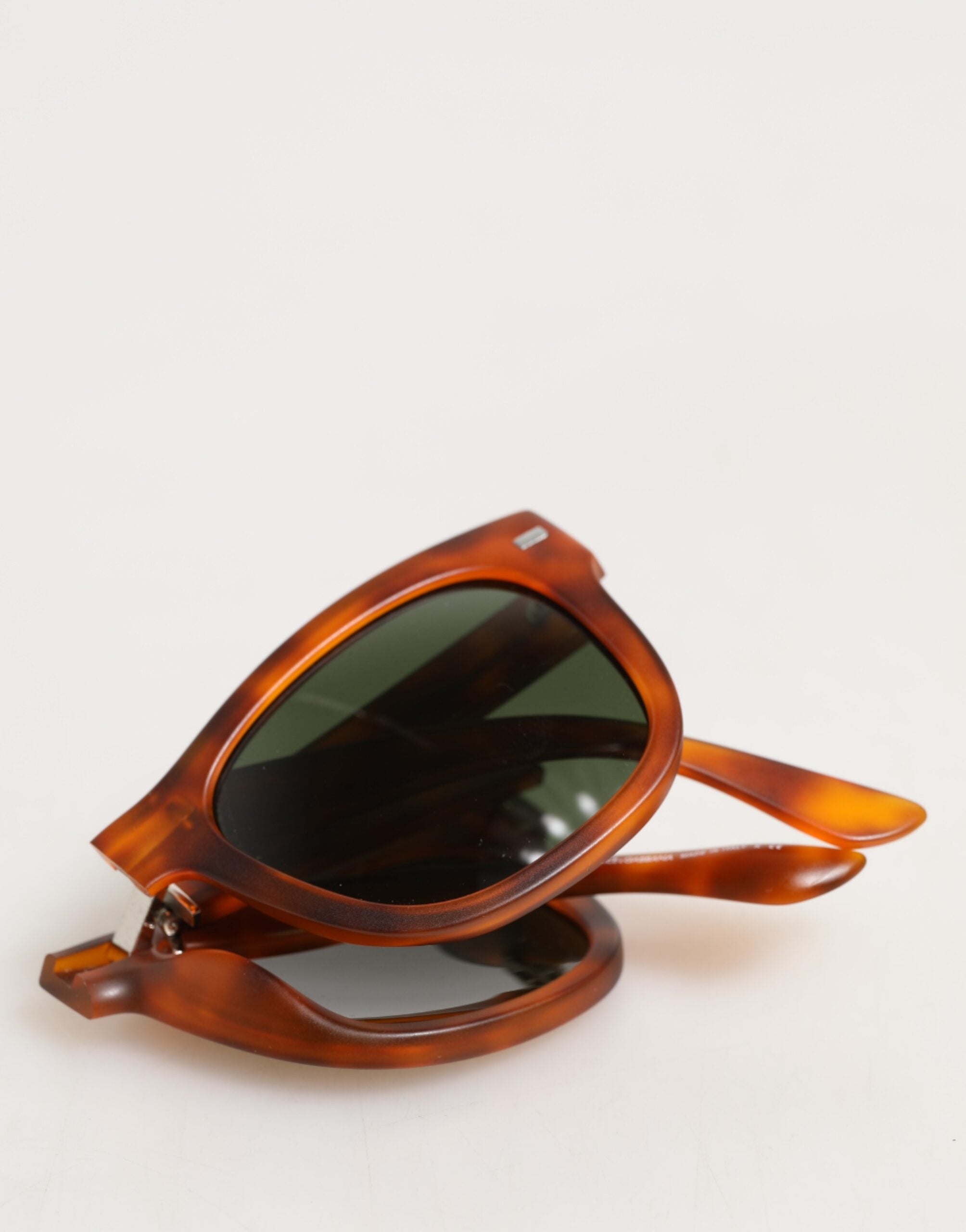 Dg6089 Havana Full Rim Round Lenses Foldable Sunglasses Brown