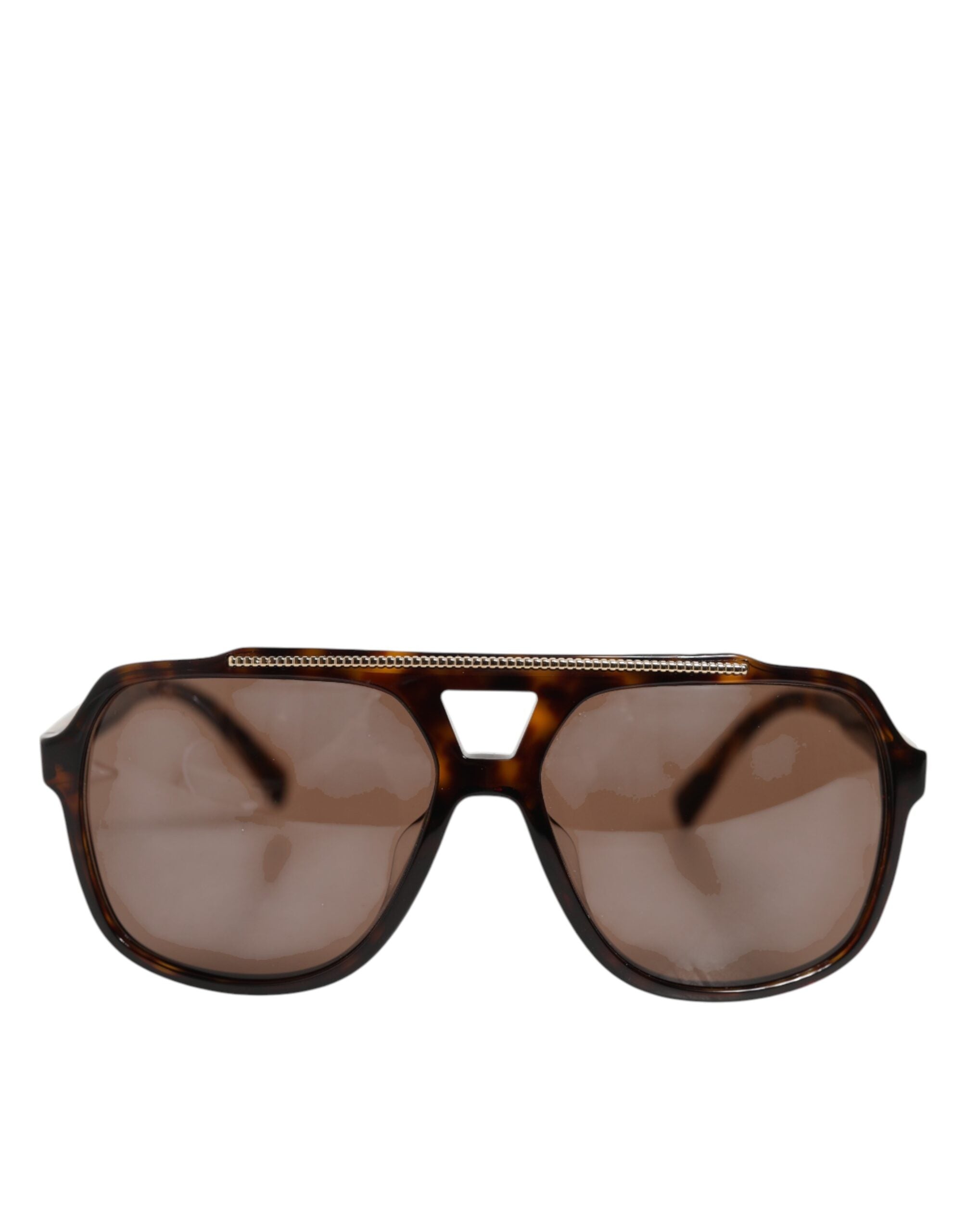 Dark Brown Tortoise Shell Pilot Frame Sunglasses 100