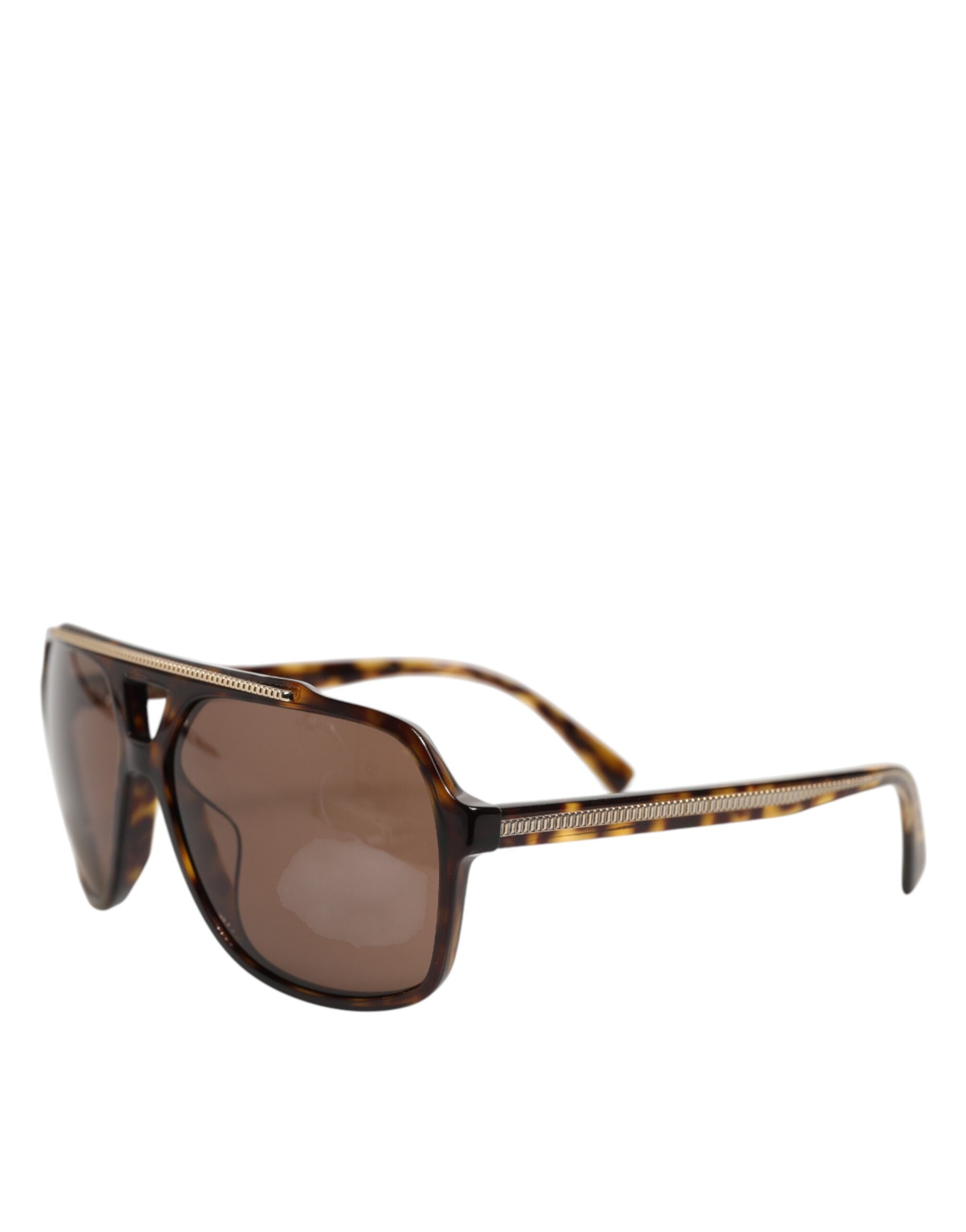 Dark Brown Tortoise Shell Pilot Frame Sunglasses 100