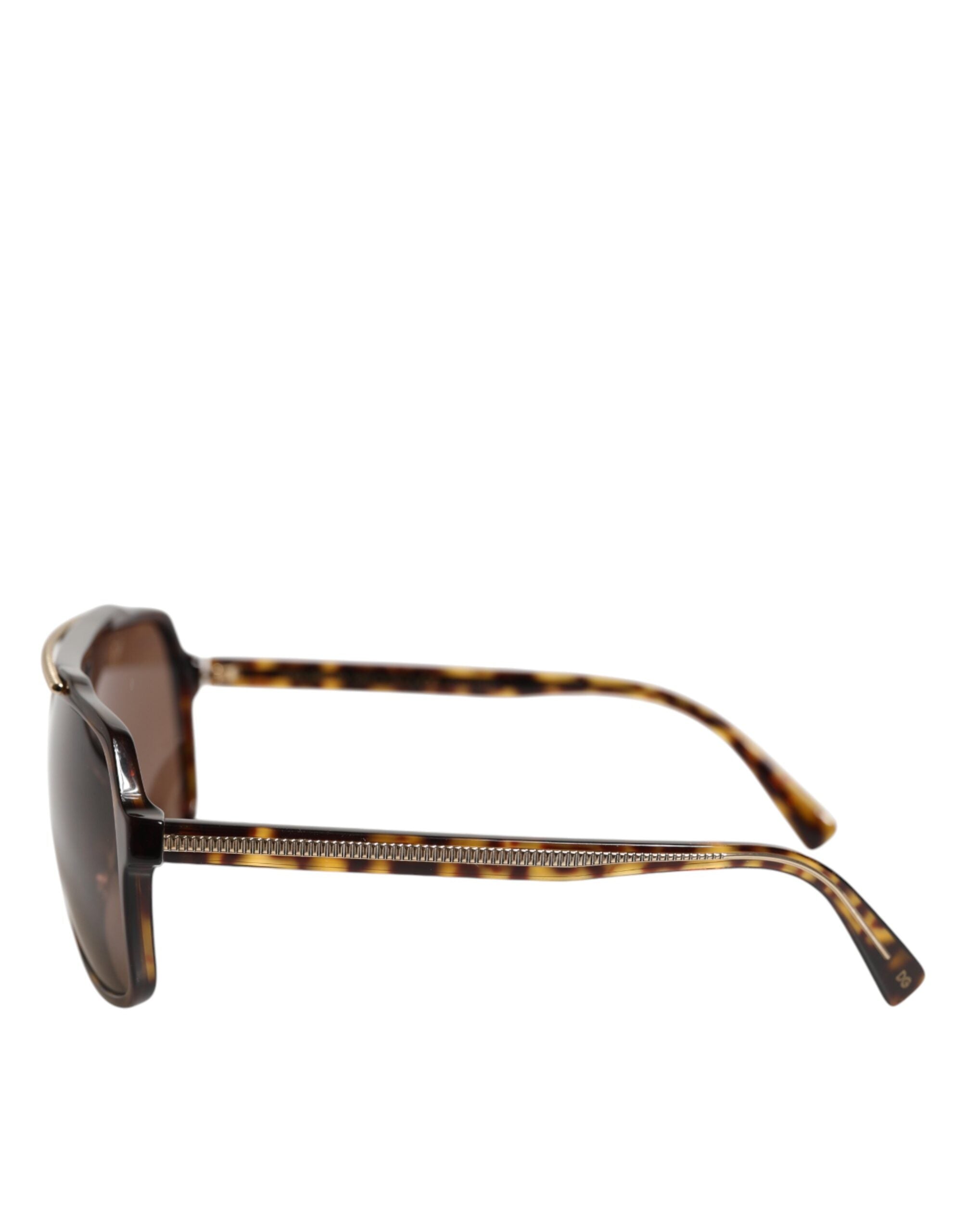 Dark Brown Tortoise Shell Pilot Frame Sunglasses 100