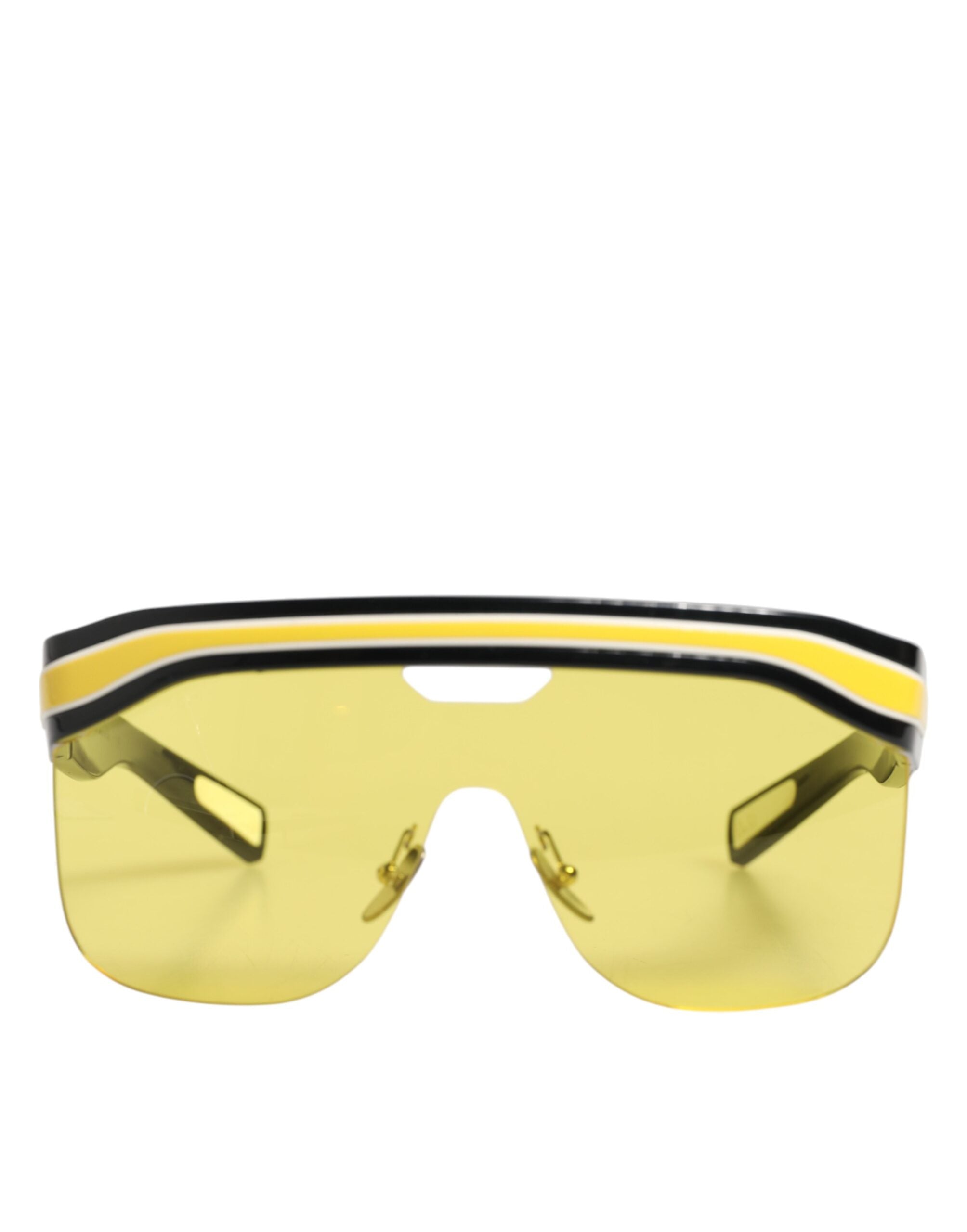 Dg6162 Shield Black Yellow White Polyamide Sunglasses