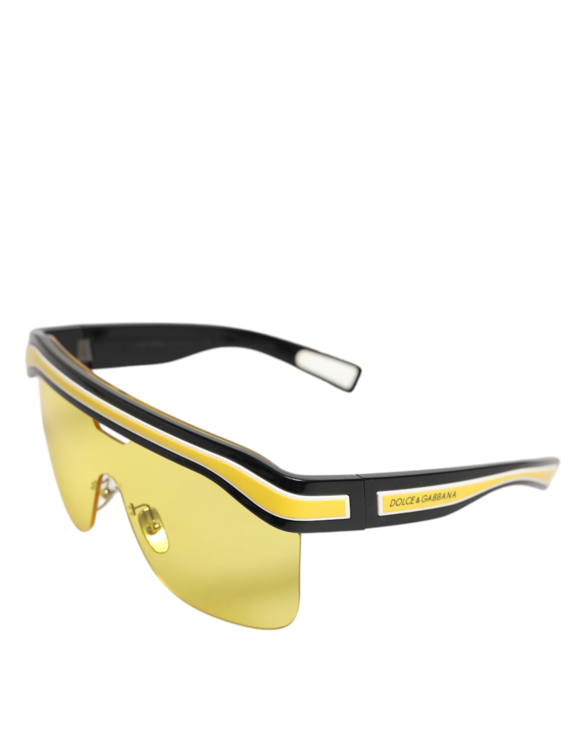 Dg6162 Shield Black Yellow White Polyamide Sunglasses