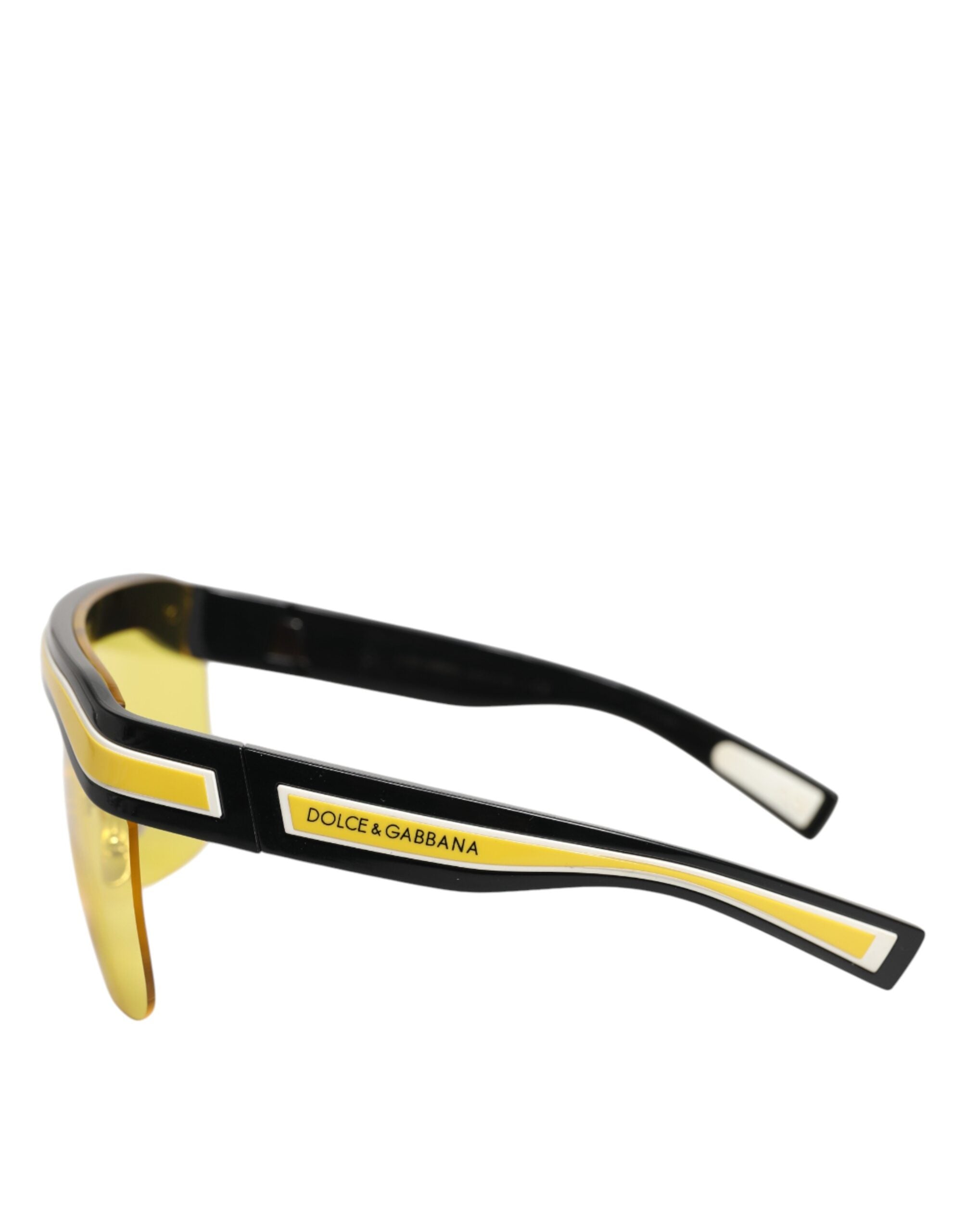 Dg6162 Shield Black Yellow White Polyamide Sunglasses