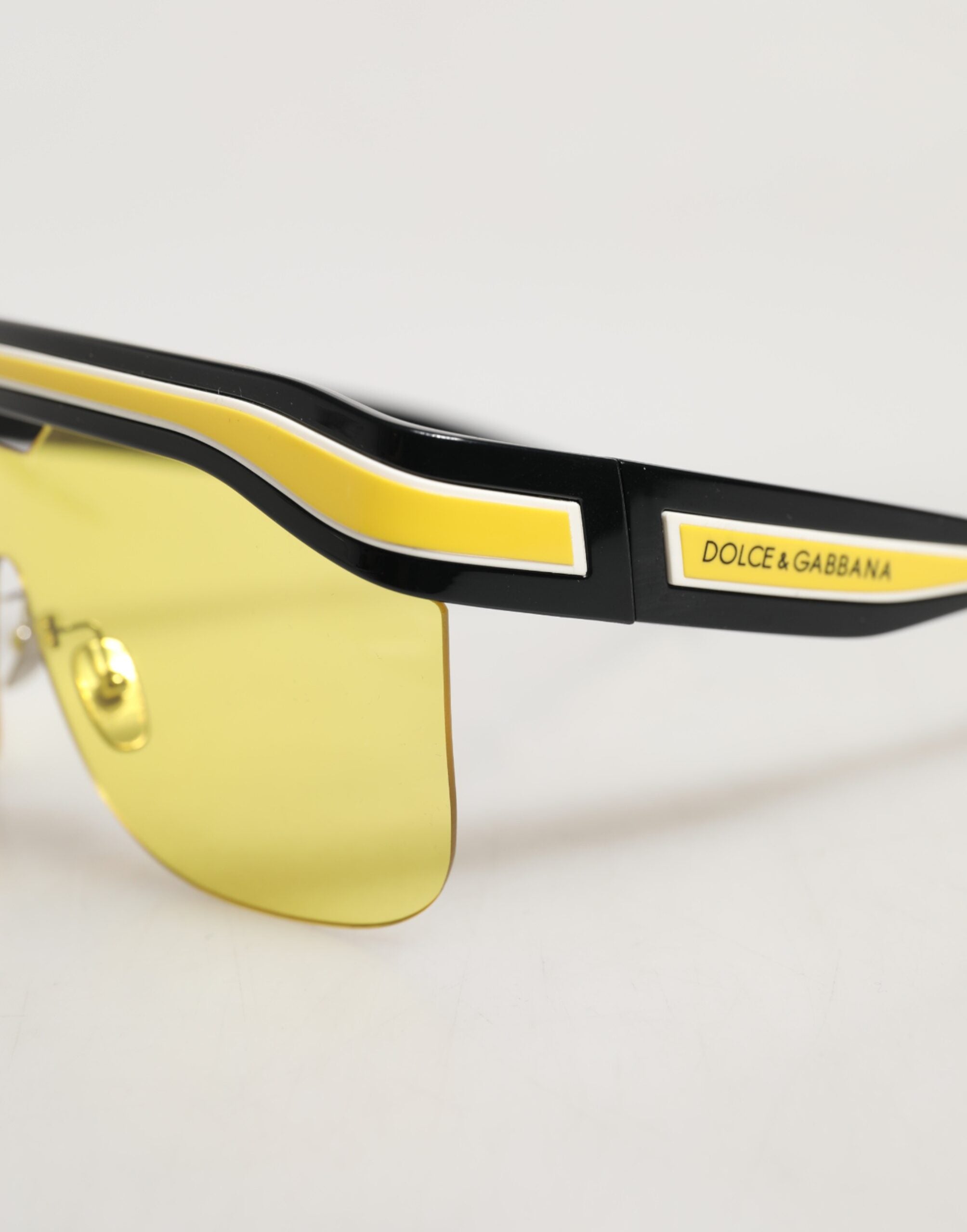 Dg6162 Shield Black Yellow White Polyamide Sunglasses