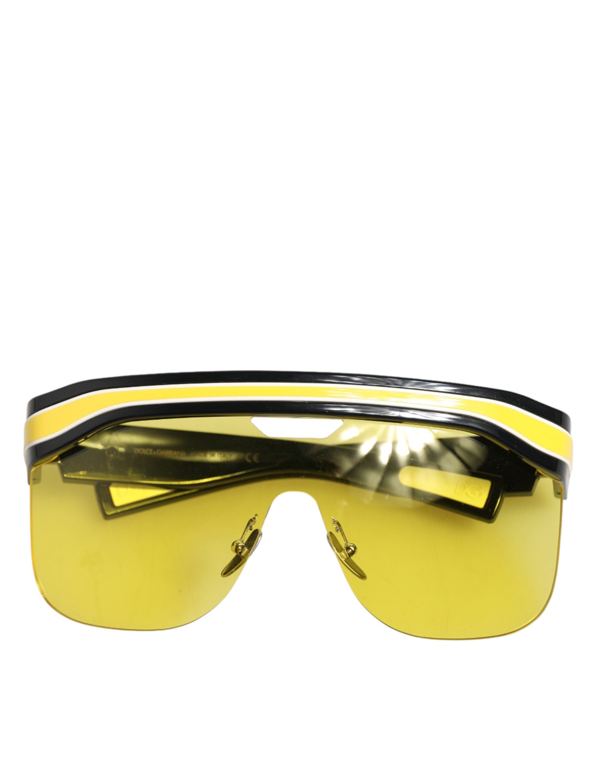 Dg6162 Shield Black Yellow White Polyamide Sunglasses