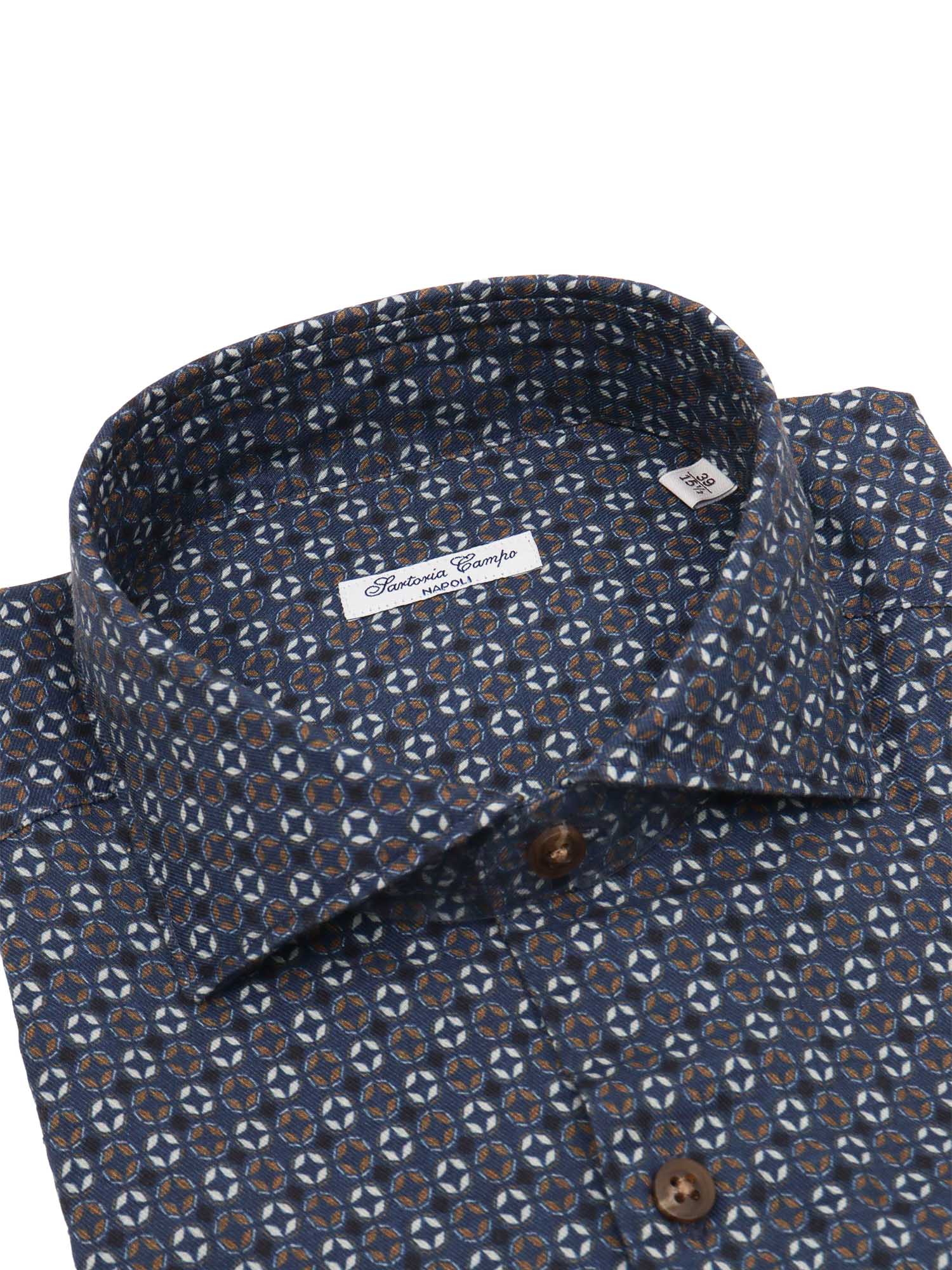 Mens Shirt Blue Cotton