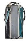 Blue Leather Cross Body Neck Strap Card Slot Phone Pocket Bag