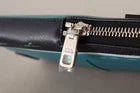 Blue Leather Cross Body Neck Strap Card Slot Phone Pocket Bag