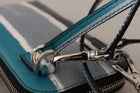 Blue Leather Cross Body Neck Strap Card Slot Phone Pocket Bag