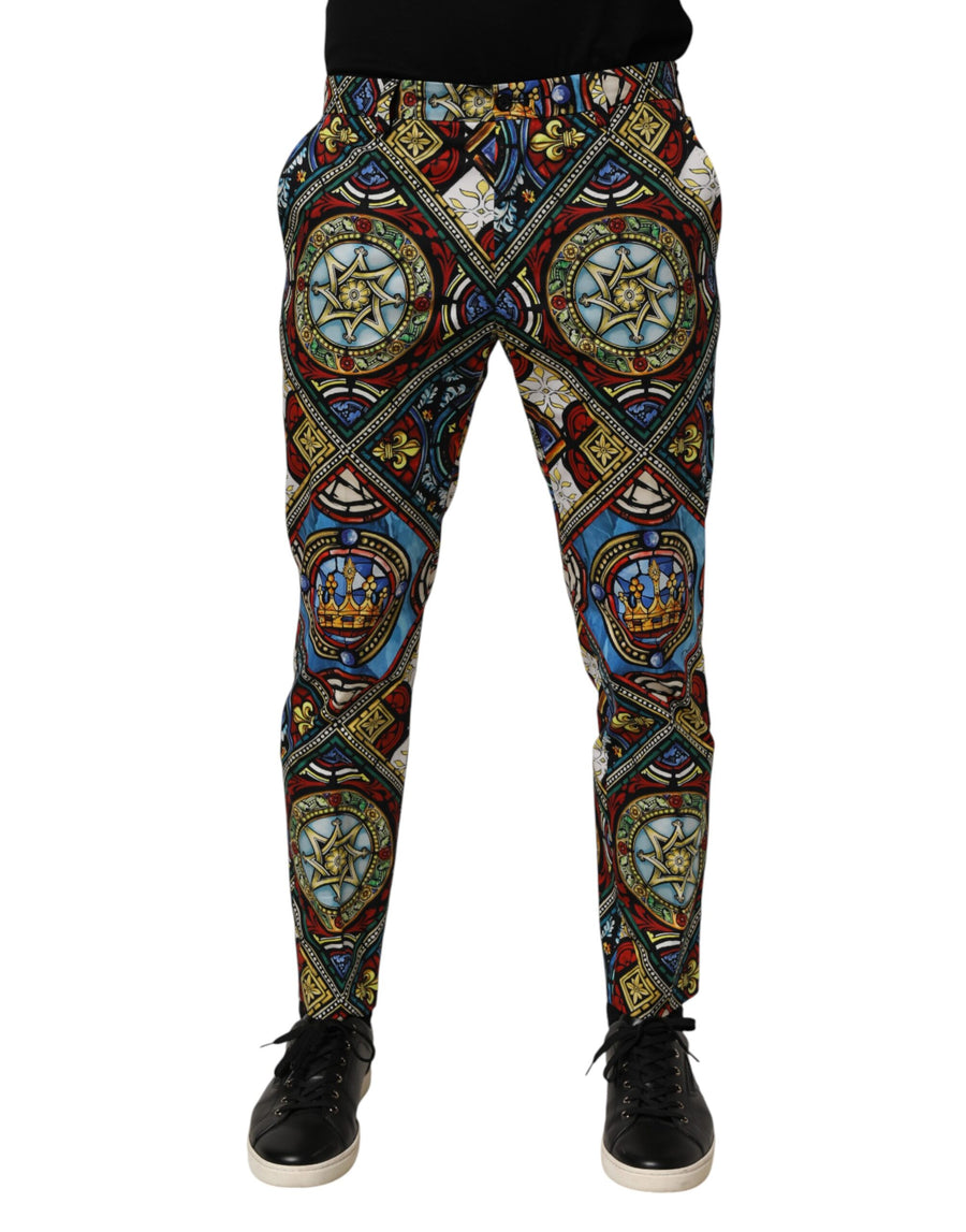Dolce & Gabbana 97% Cotton chinos in multicolor