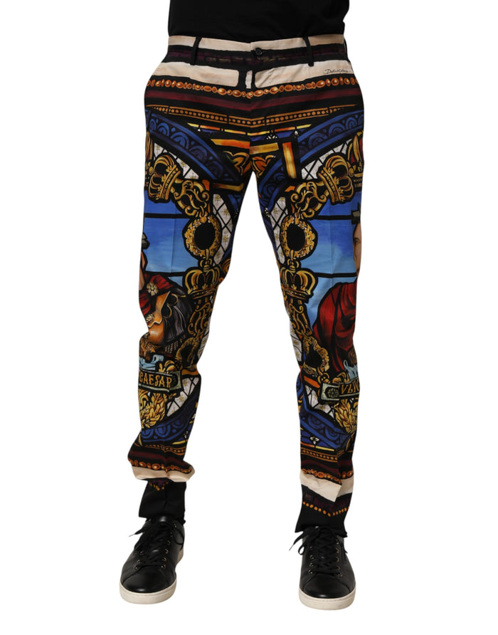 Dolce & Gabbana 97% Cotton chinos in multicolor