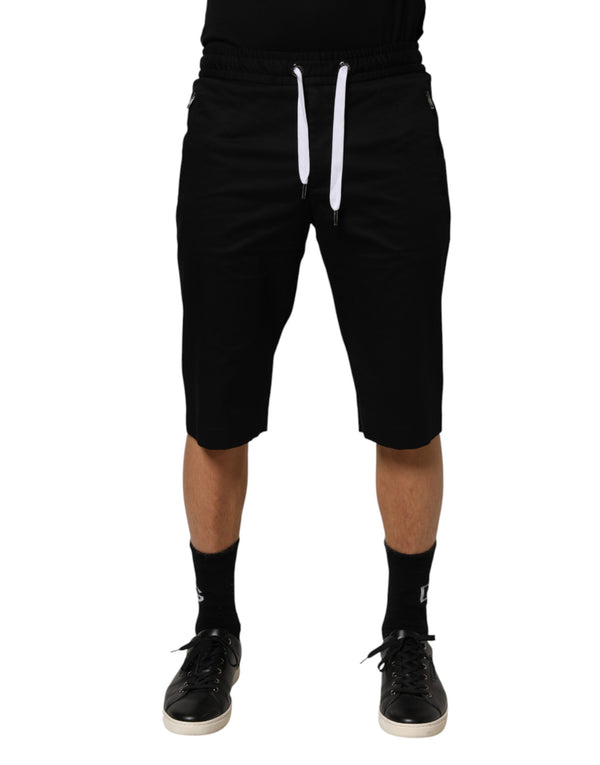 Dolce & Gabbana 97% Cotton bermuda shorts in black