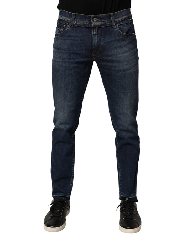 Dolce & Gabbana 93% cotton jeans in blue