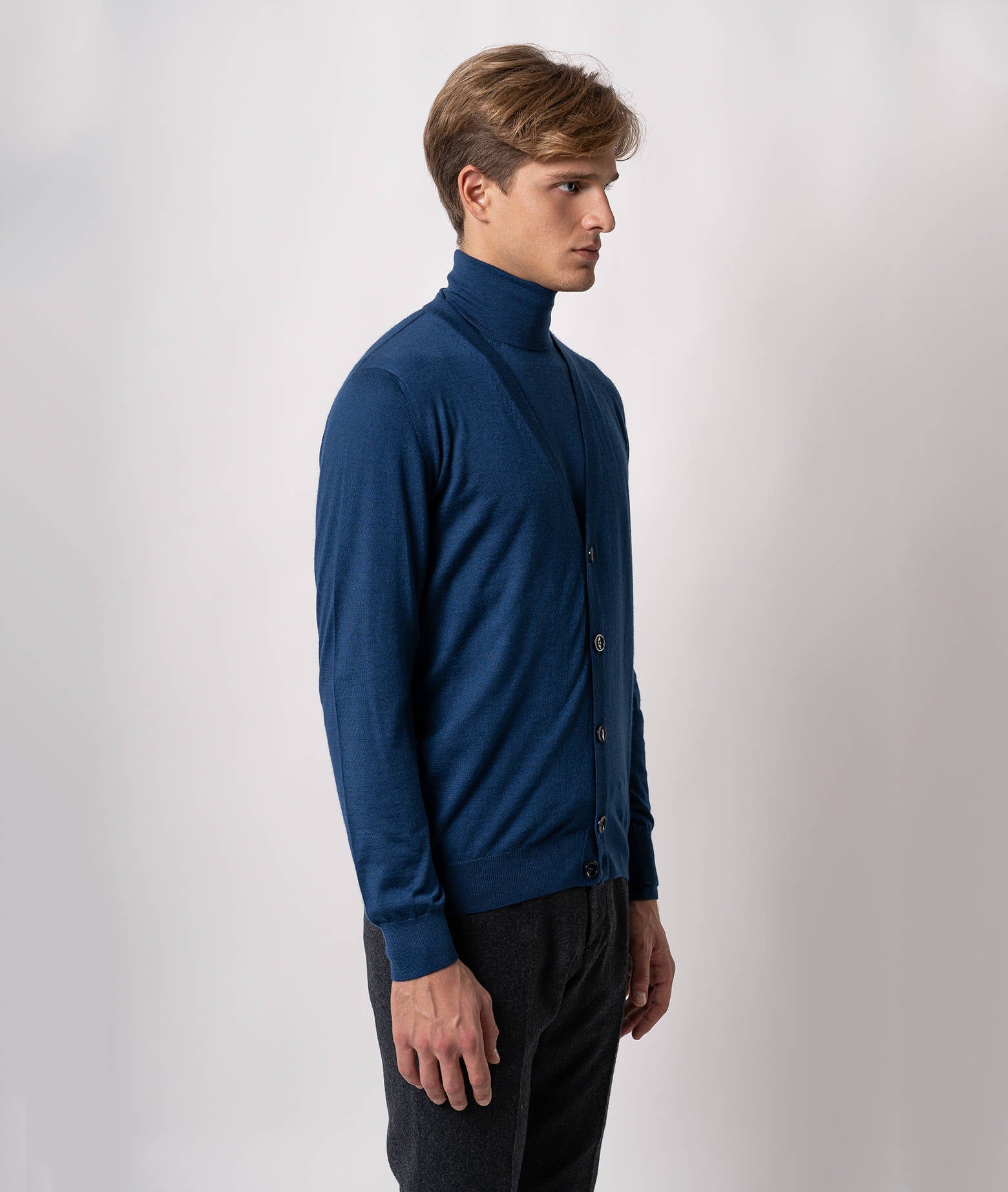 Cashmere And Silk Cardigan Ulaan Lightgray V Neck