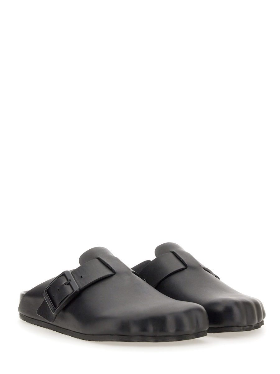 Sandals Sabot Sunday Black Leather Bovine