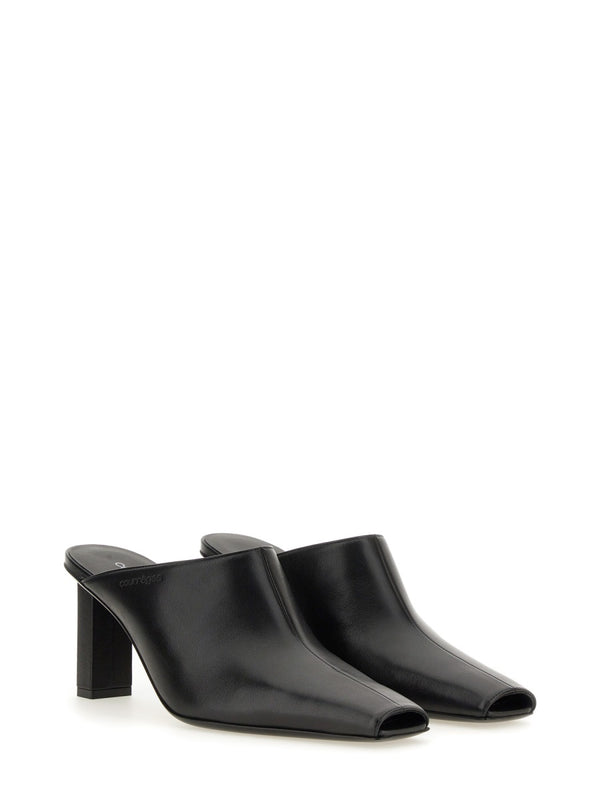 Black Mule Sleek Goat Leather